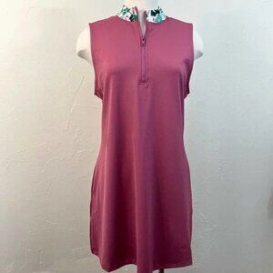 Tommy Bahama Golf Sleeveless tropical cool dress Medium with pockets pullover